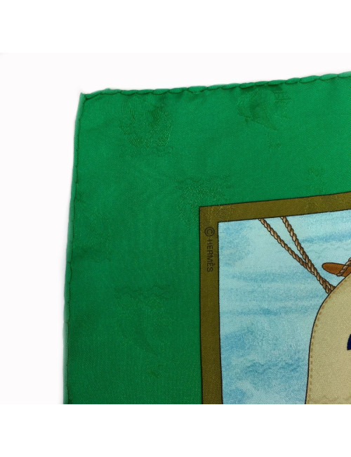 HERMES scarf Christophe Colomb découvre l'Amérique in multicolored silk