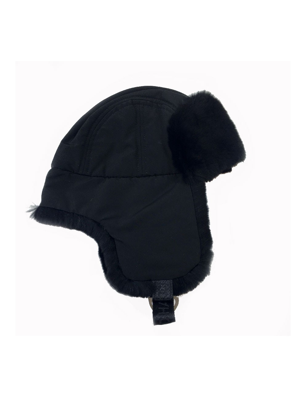 Cache col CHANEL en mohair et laine noir et camélias blancs