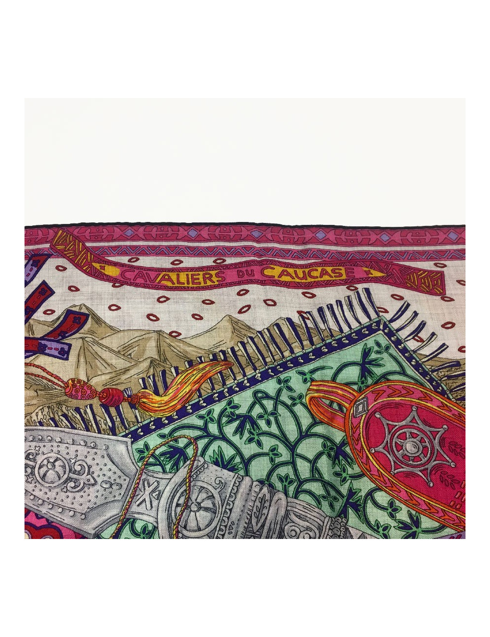 HERMES shawl 'Cavaliers du Caucase' in cashmere and silk