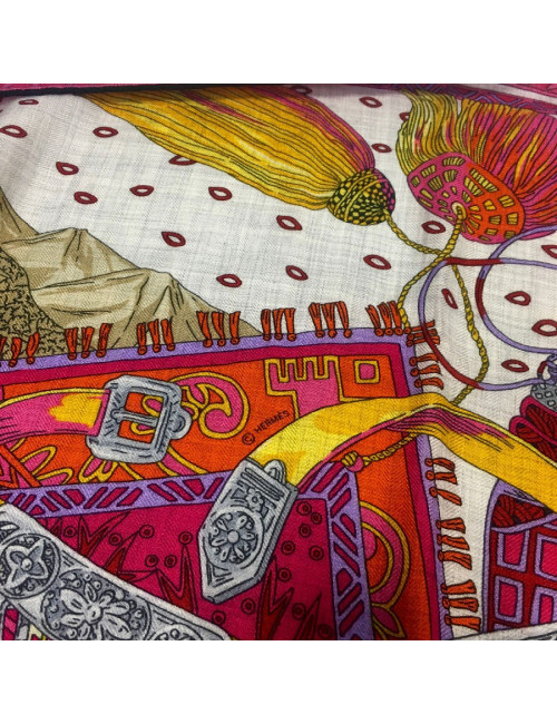 HERMES shawl 'Cavaliers du Caucase' in cashmere and silk