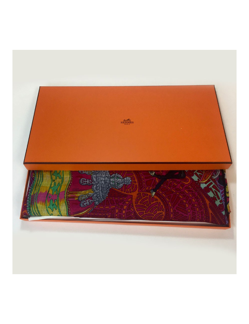 HERMES shawl 'Cavaliers du Caucase' in cashmere and silk