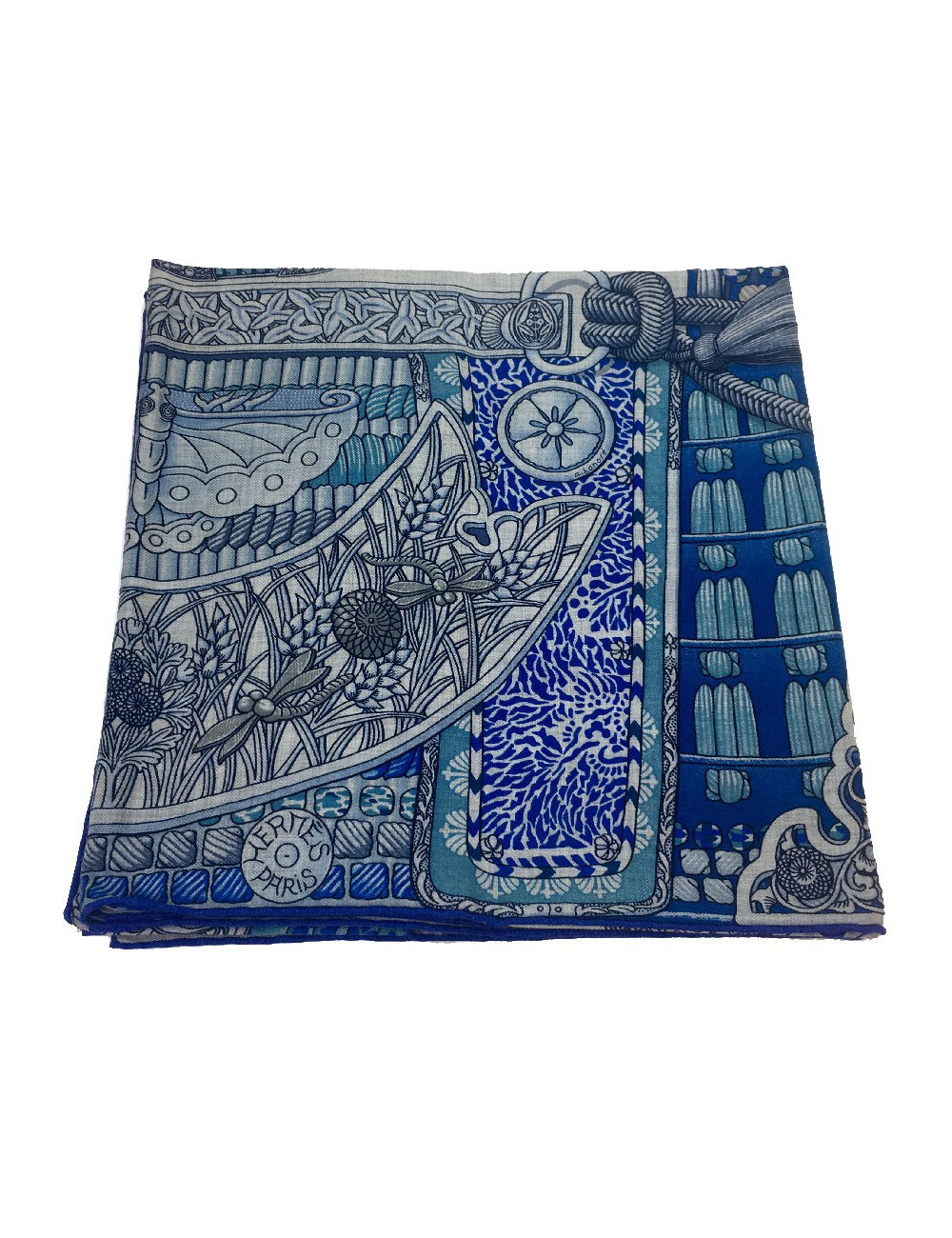 Châle  HERMES 140 x140 cm cachemire et soie