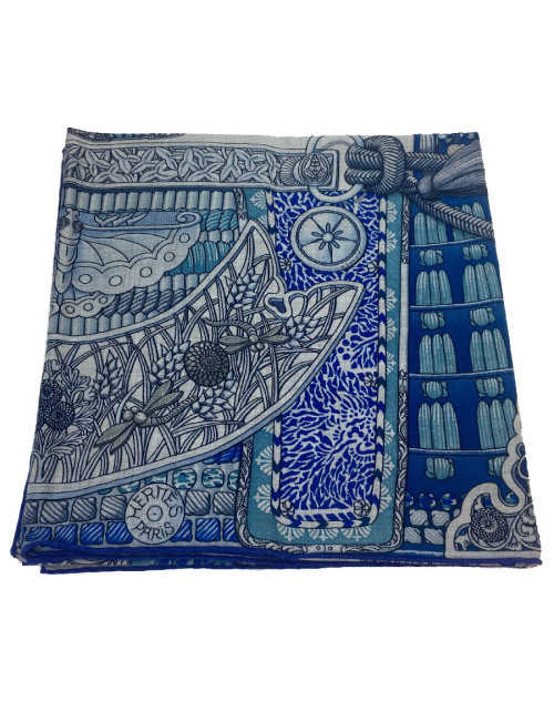 Châle  HERMES 140 x140 cm cachemire et soie
