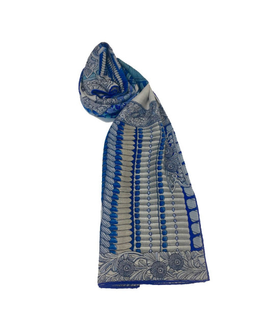 Châle  HERMES 140 x140 cm cachemire et soie