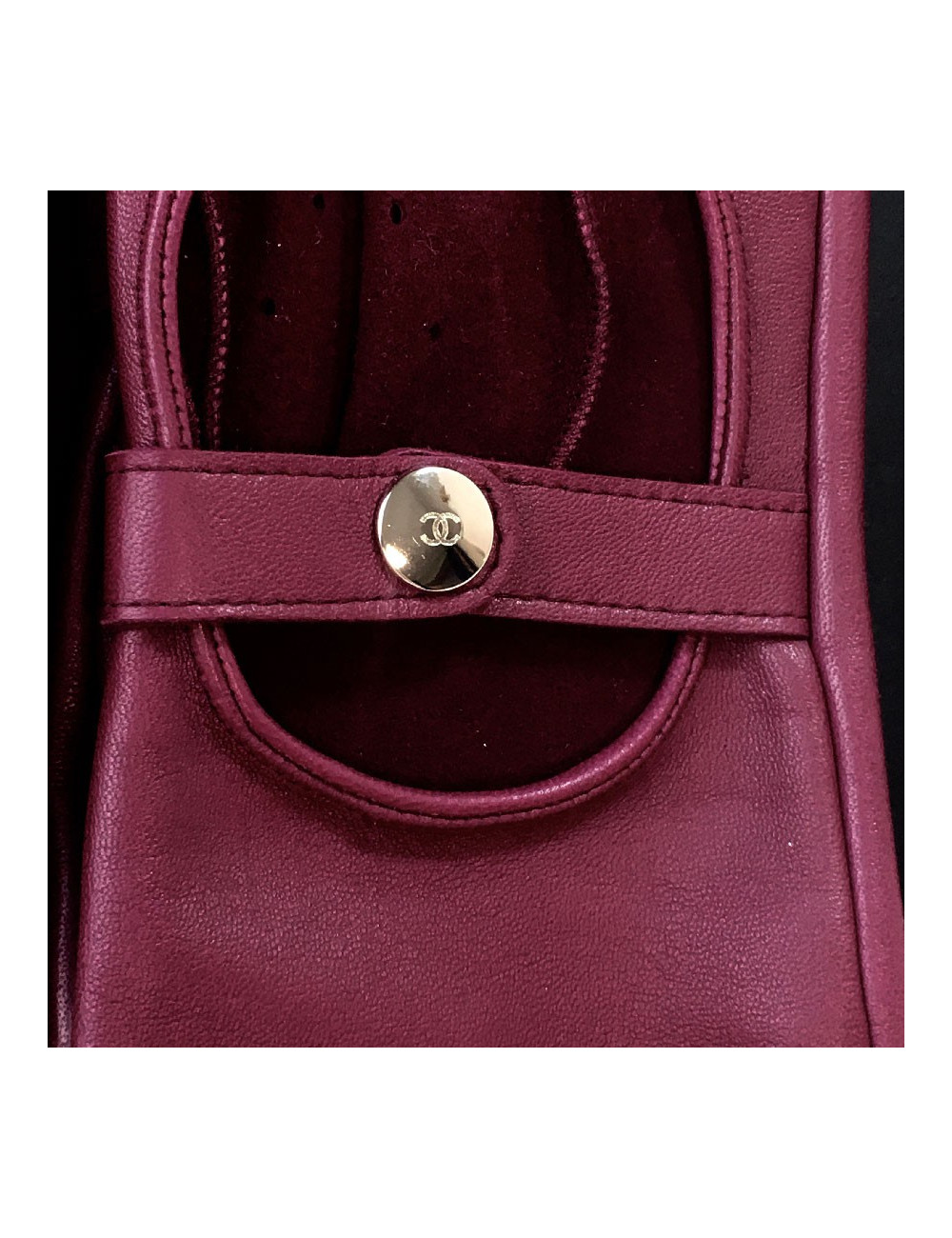 Longues mitaines CHANEL T7,5 en cuir d'agneau fuchsia