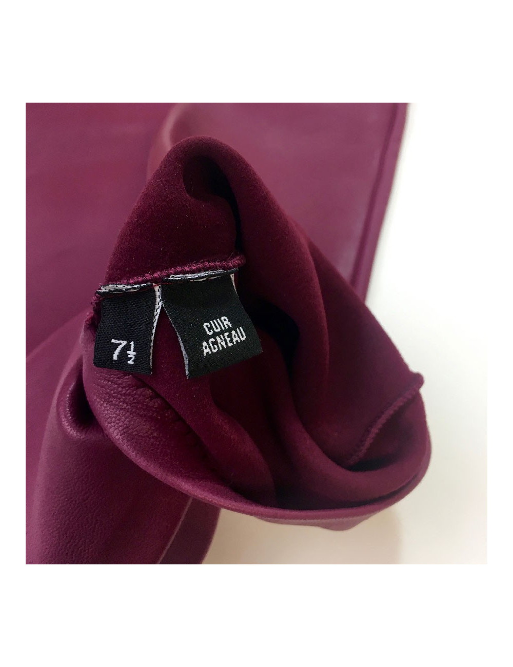 CHANEL long mittens in fuchsia lamb leather size 7,5 EU