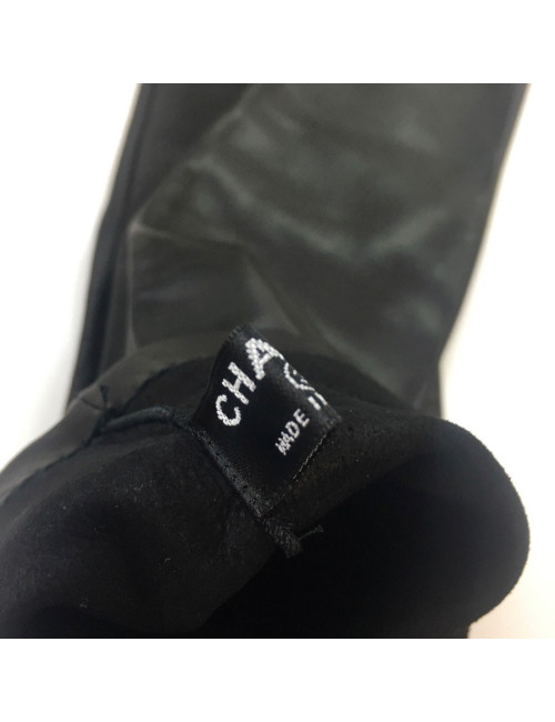Gants T  CHANEL longs mitainres noirs