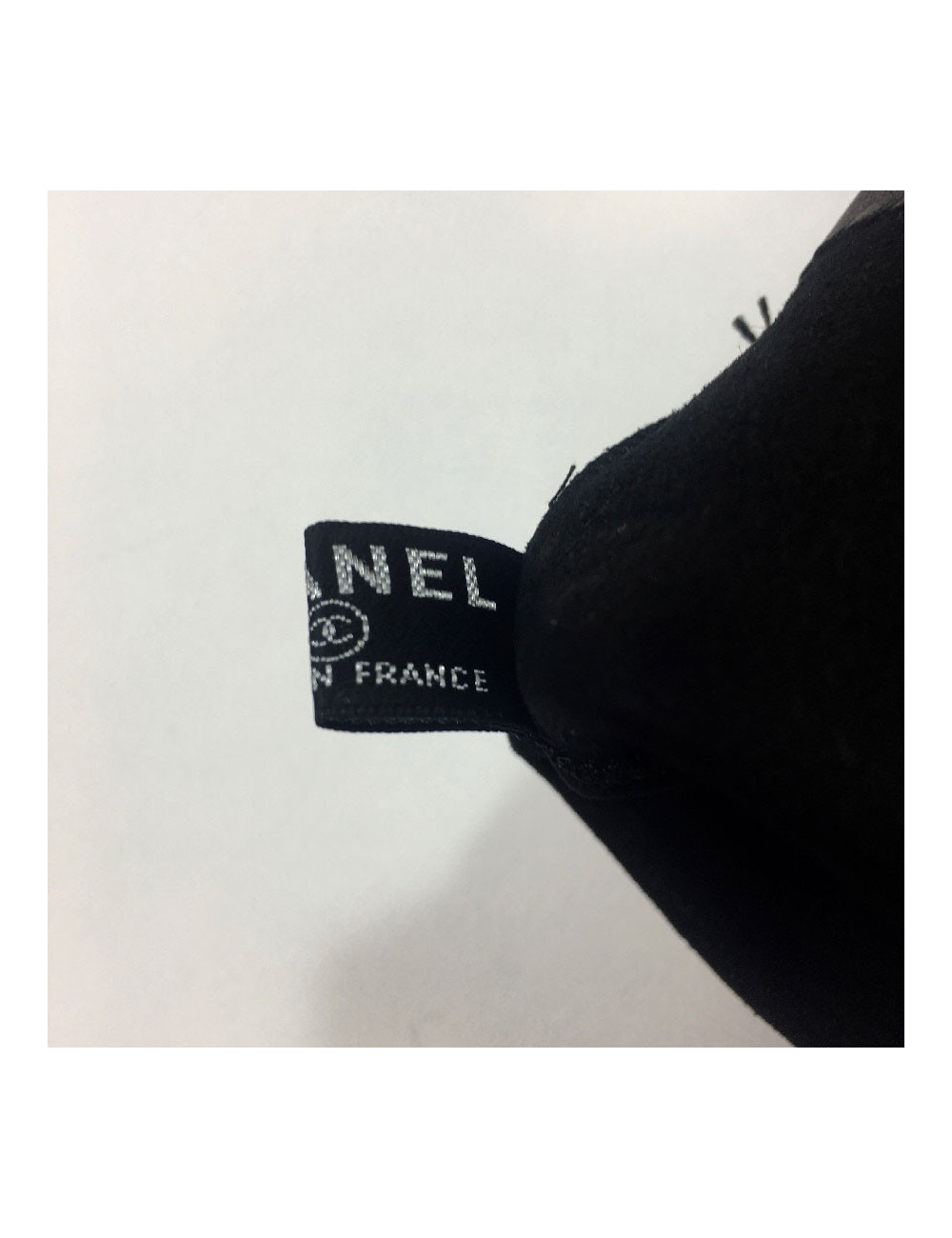 Gants T  CHANEL longs mitainres noirs