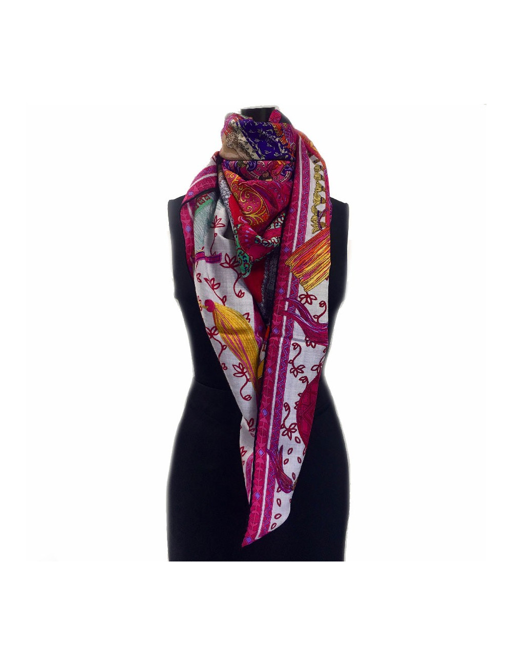 HERMES shawl 'Cavaliers du Caucase' in cashmere and silk