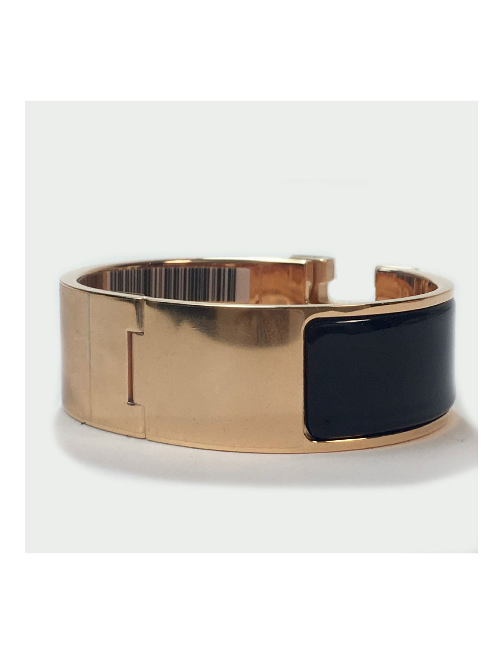 Bracelet clic clac HERMES émail noir