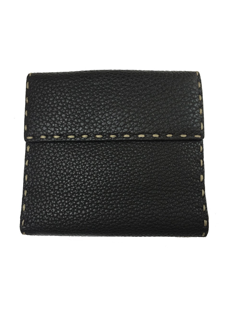 Portefeuille FENDI cuir taurillon marron foncé