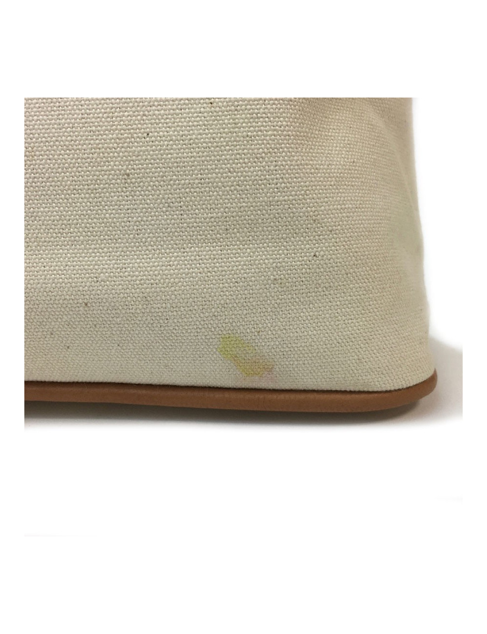 Trousse de toilette HERMES en toile beige PM