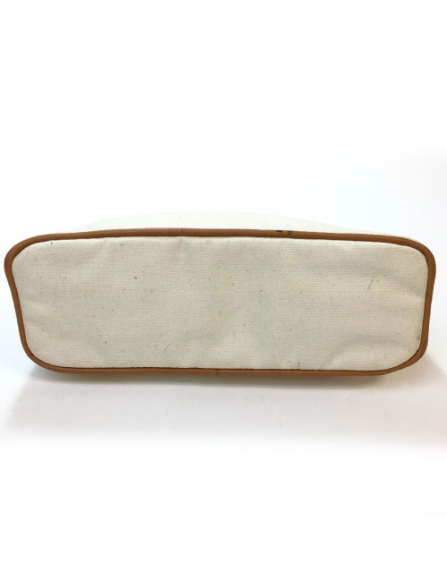 Trousse de toilette HERMES en toile beige PM