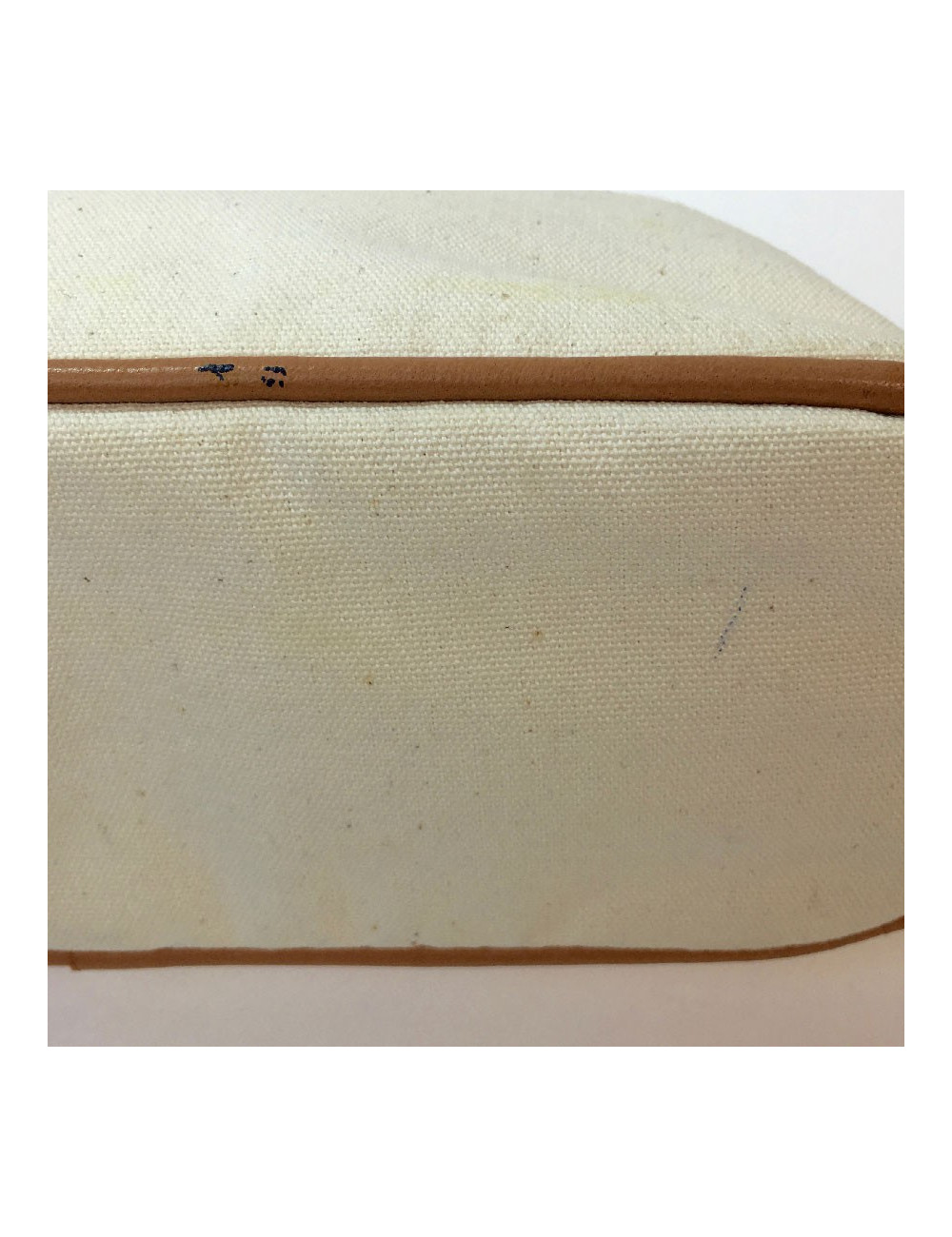 Trousse de toilette HERMES en toile beige PM