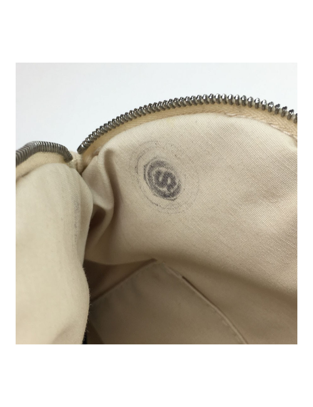 Trousse de toilette HERMES en toile beige PM