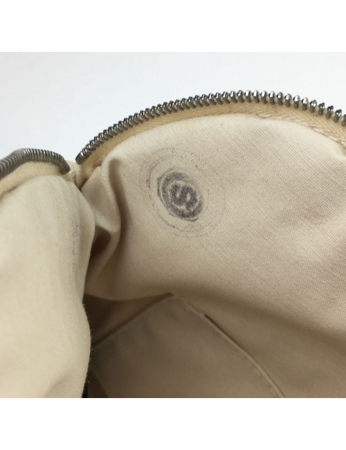 Trousse de toilette HERMES en toile beige PM