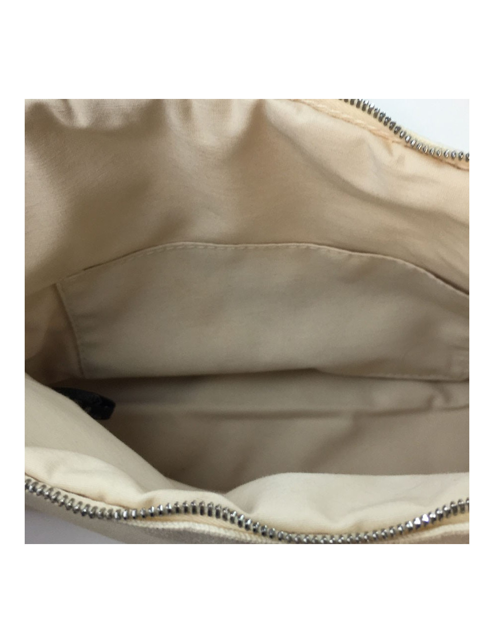 Trousse de toilette HERMES en toile beige PM