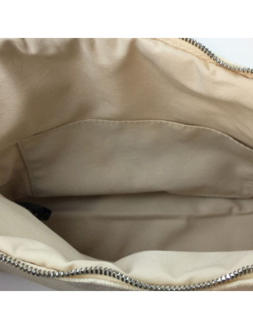 Trousse de toilette HERMES en toile beige PM