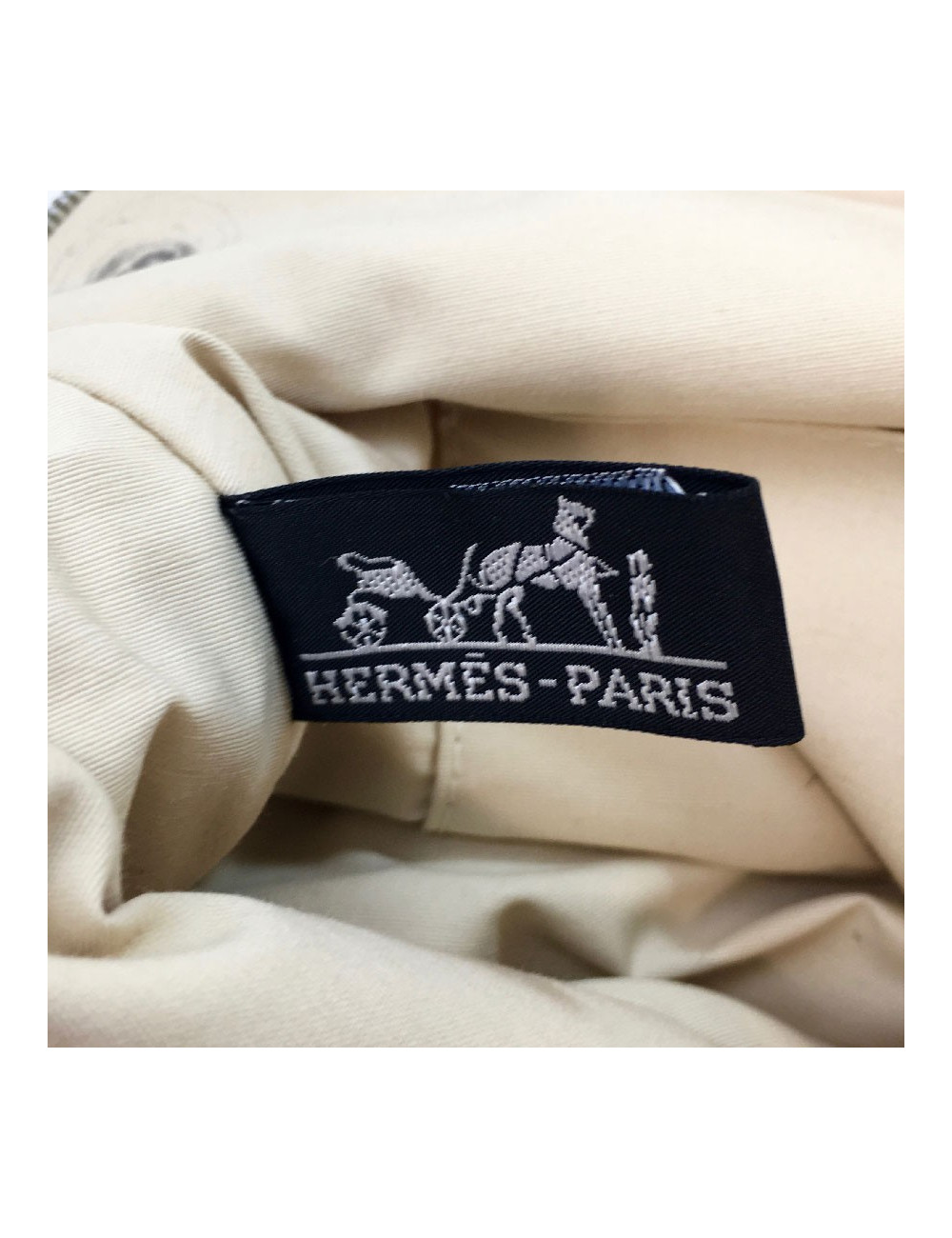 Trousse de toilette HERMES en toile beige PM