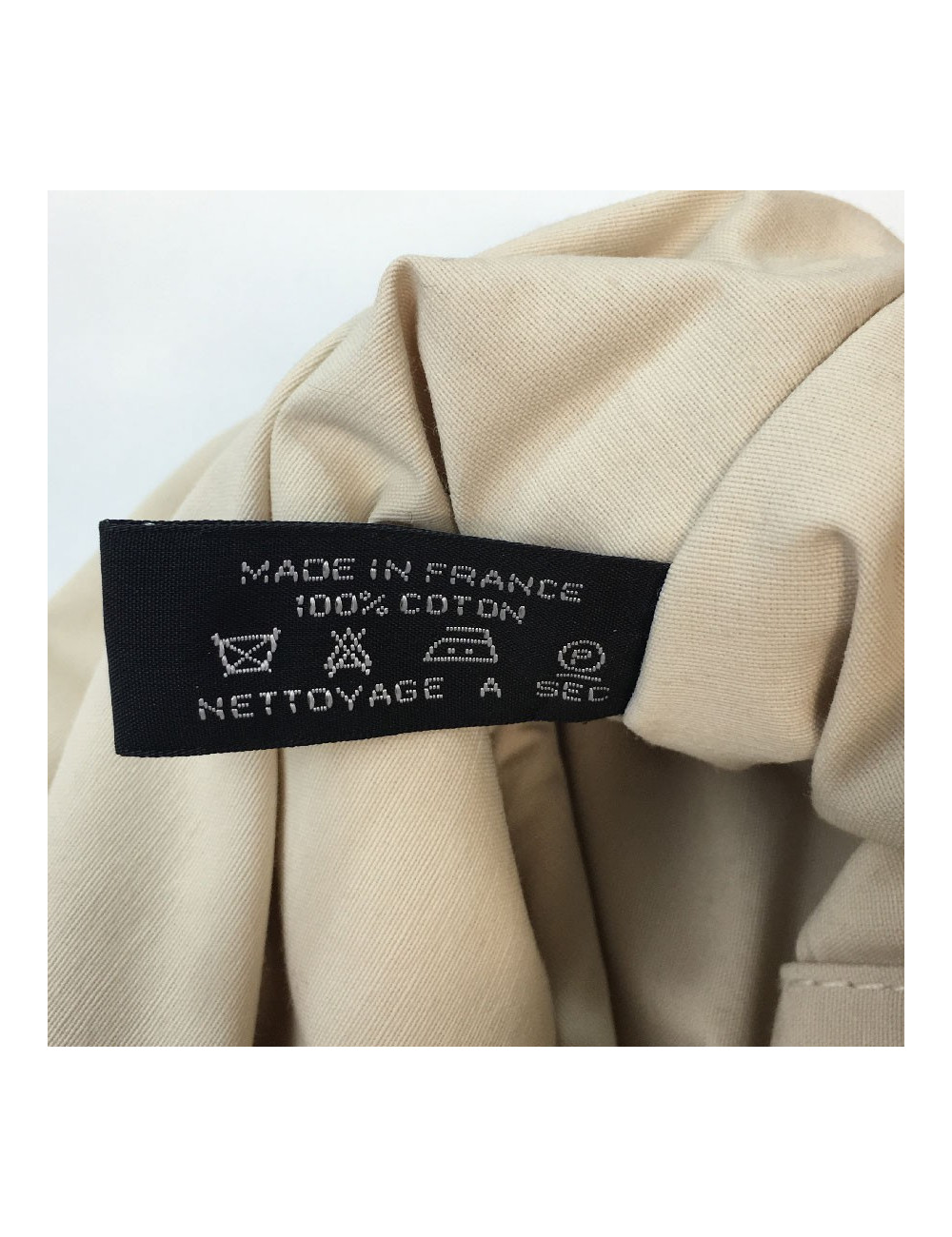 Trousse de toilette HERMES en toile beige PM