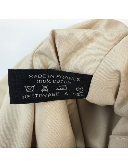 Trousse de toilette HERMES en toile beige PM