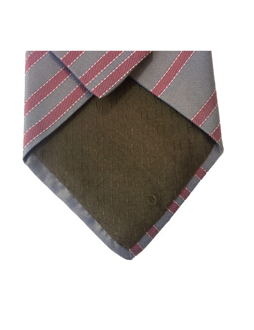 Cravate HERMES soie bleue et rouge