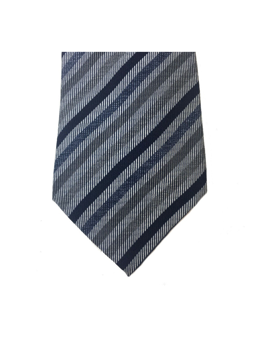 Cravate HERMES soie bleue et rouge