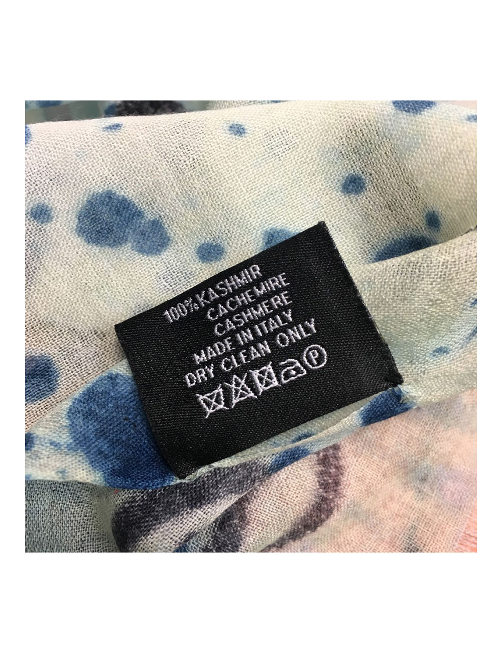 CHANEL graffiti shawl in cashmere