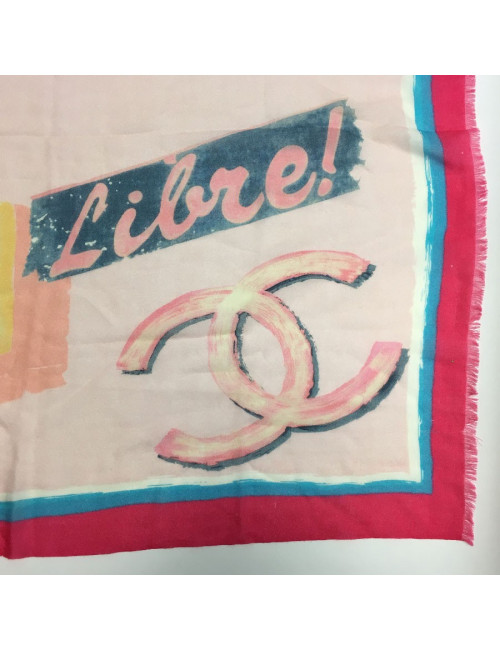 Châle CHANEL "COCO Cuba" en cachemire multicolore