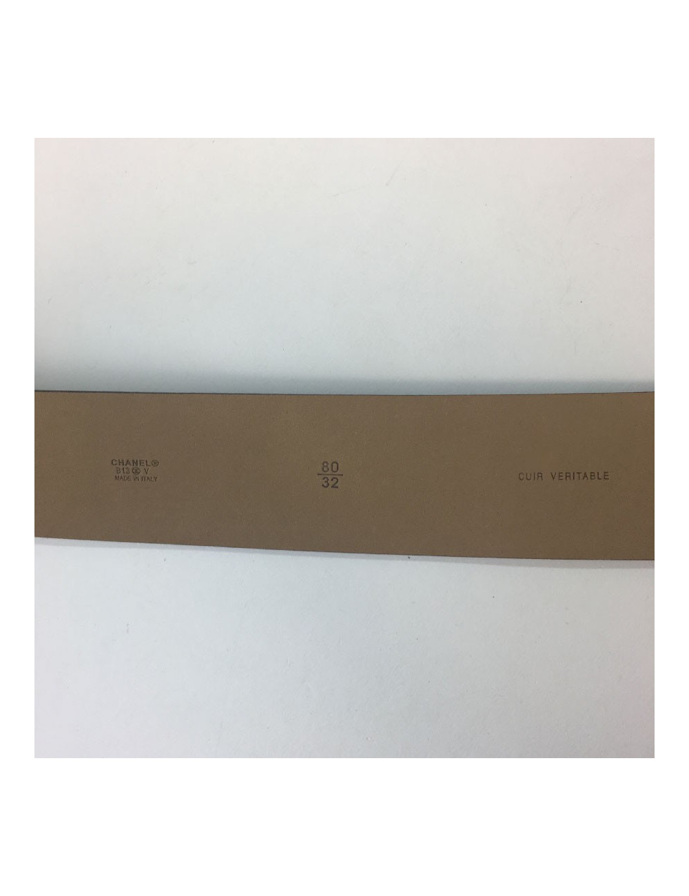 Ceinture CHANEL T 80 en cuir marron