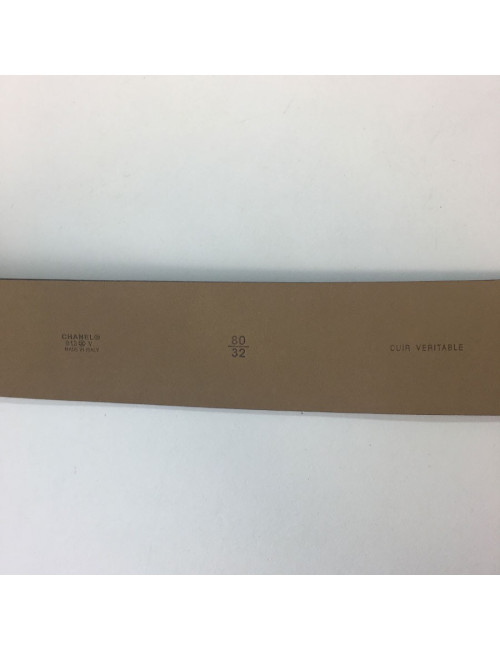 Ceinture CHANEL T 80 en cuir marron