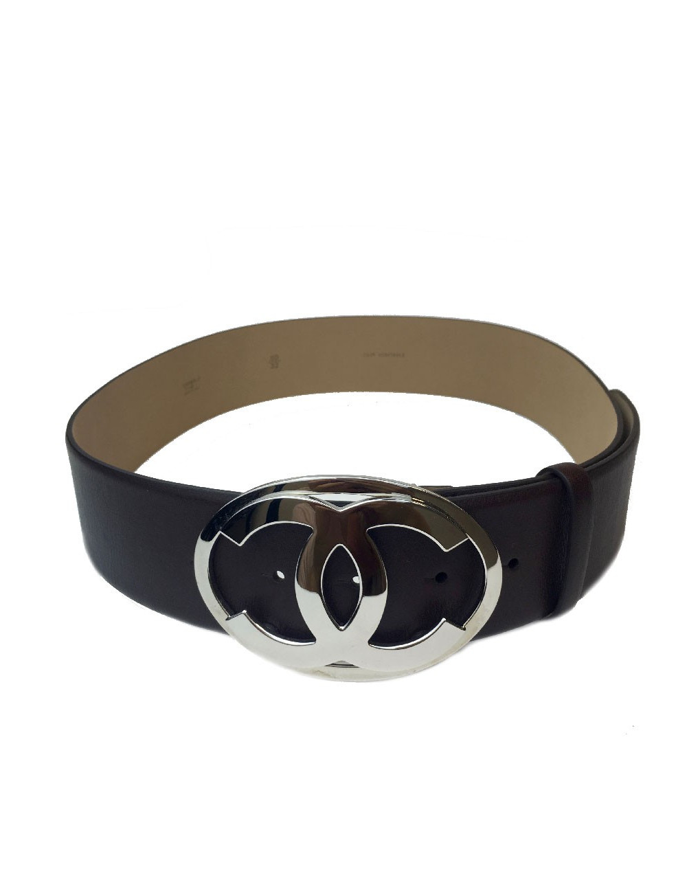 Ceinture CHANEL T 80 en cuir marron