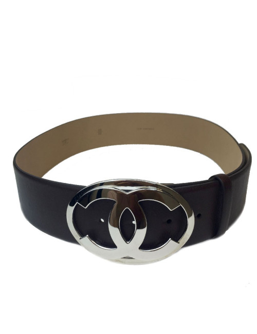 Ceinture CHANEL T 80 en cuir marron