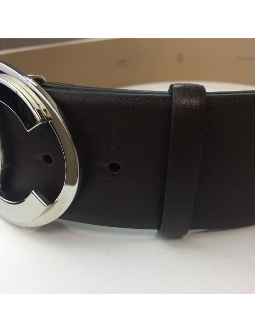 Ceinture CHANEL T 80 en cuir marron