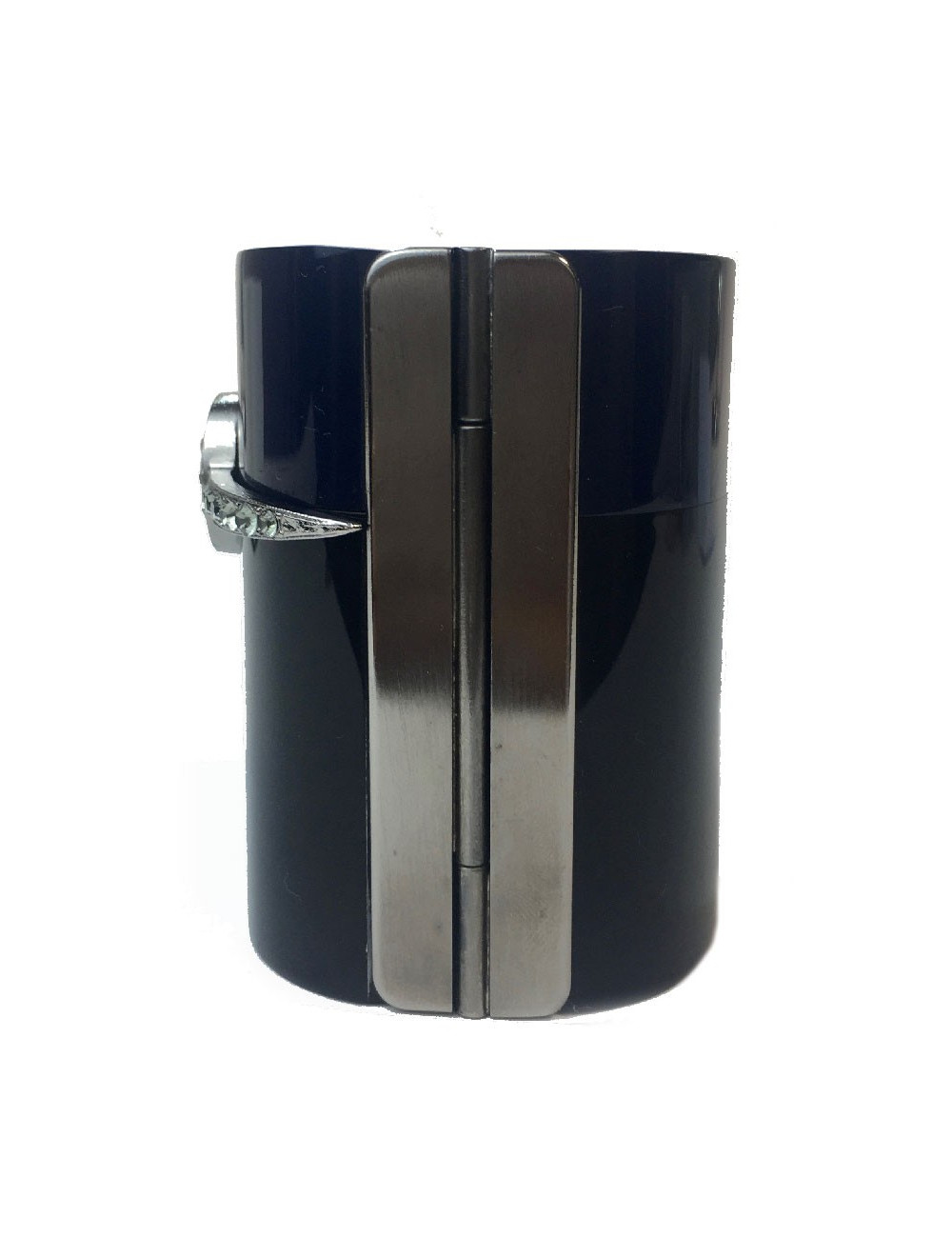 Manchette CHANEL bleu et noire et strass