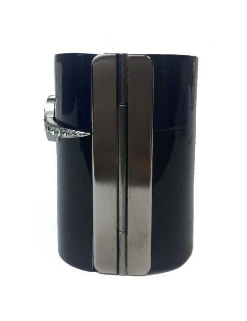 Manchette CHANEL bleu et noire et strass