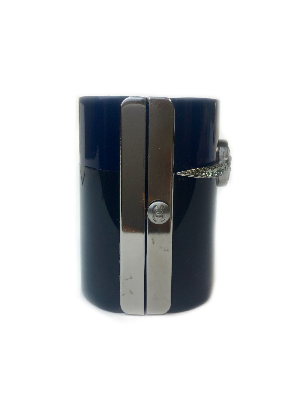 CHANEL blue and black cuff bracelet 