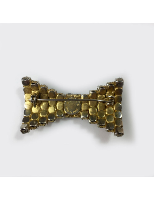 Broche CELINE noeud strass vintage