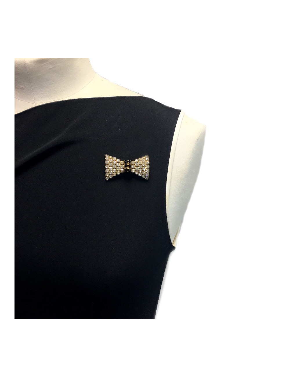 Broche CELINE noeud strass vintage