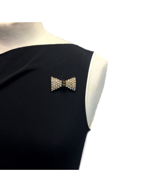 Broche CELINE noeud strass vintage