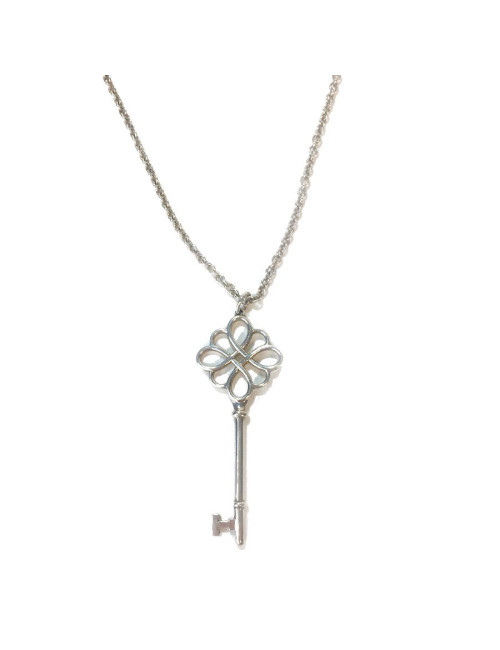 Collier TIFFANY & Co chaîne argent et Clef ajourée