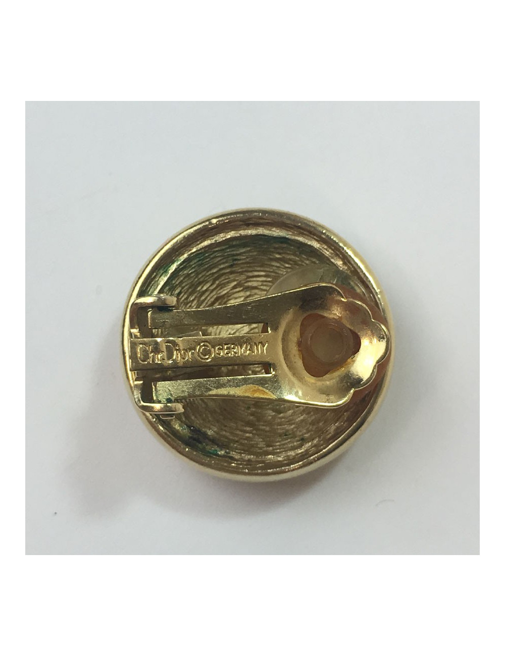 Boucles d'oreille clips CHRISTIAN DIOR vintage dorés