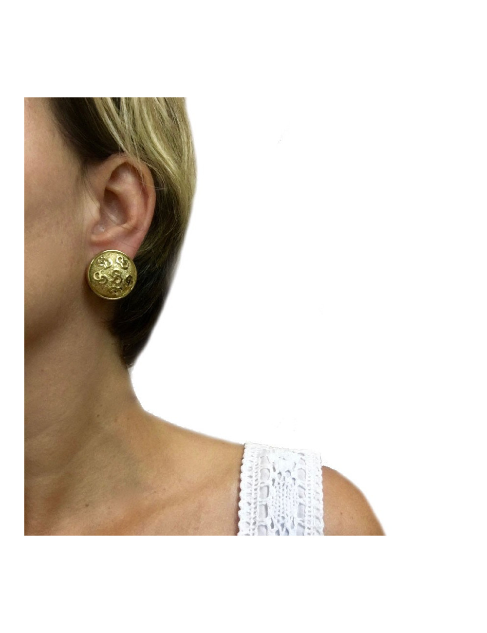 Boucles d'oreille clips CHRISTIAN DIOR vintage dorés