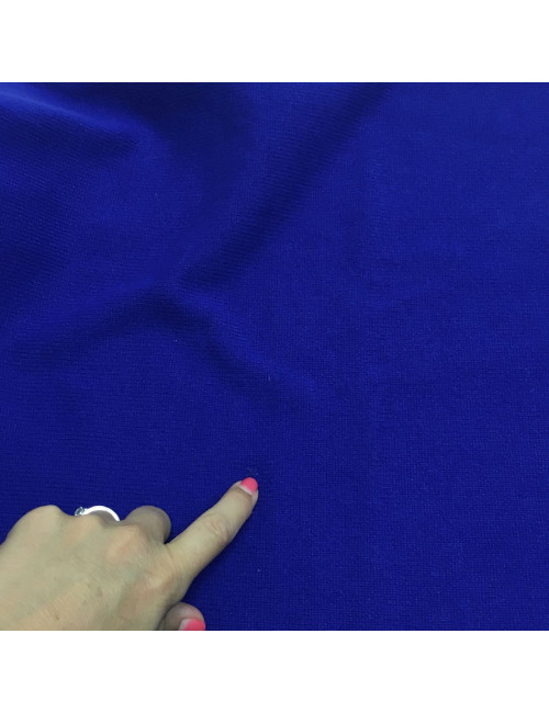 Châle CHANEL en cachemire bleu et liseré jaune