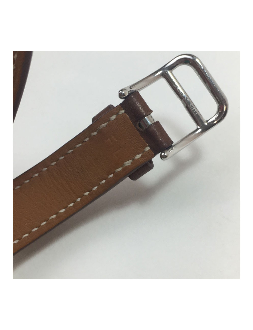 Montre Kelly HERMES bracelet double tour en veau barénia