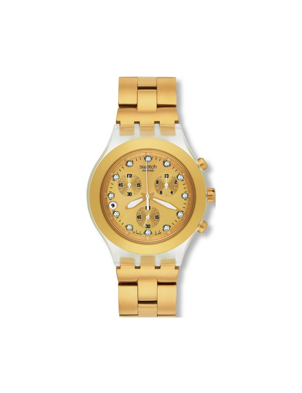 Unisex Swatch Full-Blooded Gold Chronograph 