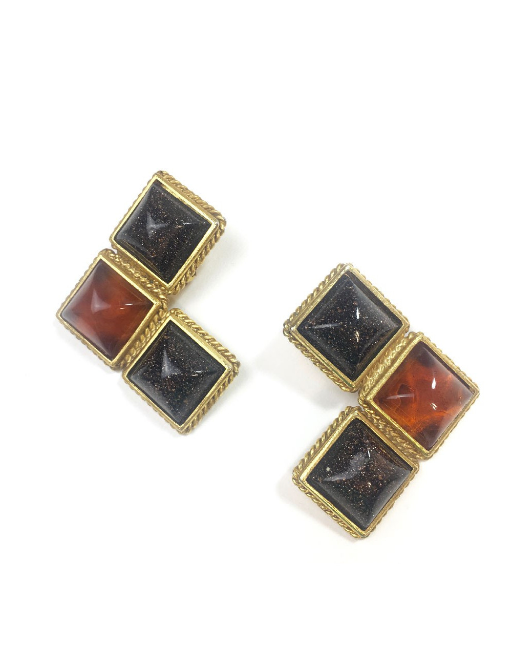 Boucles d'oreilles clips ISABEL CANOVAS vintage 