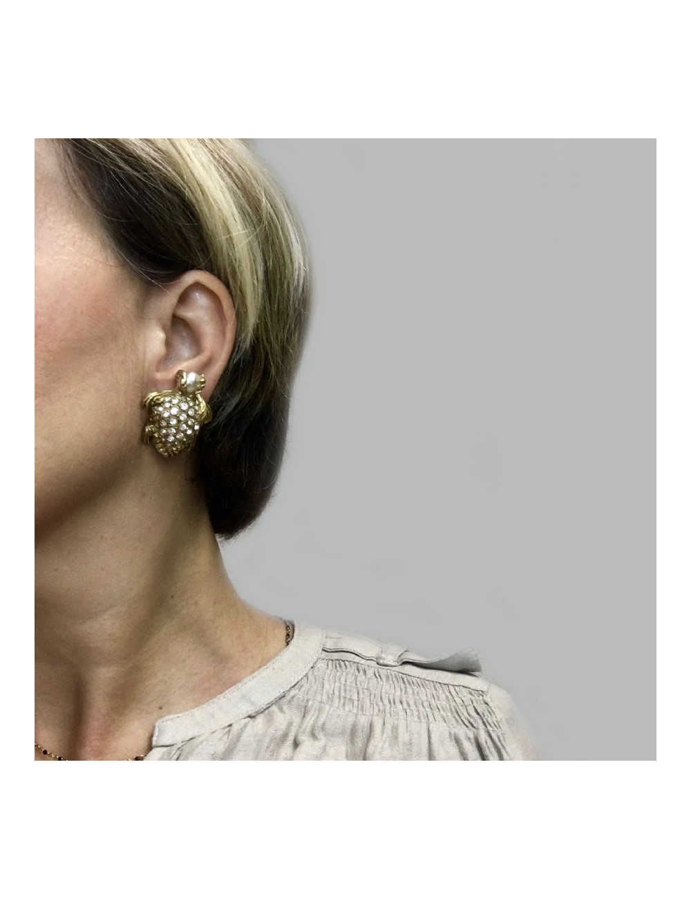 Boucles d'oreille clips Tortues YSL SAINT LAURENT