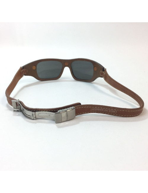 Lunettes de soleil HISTOIRE DE VOIR en cuir marron