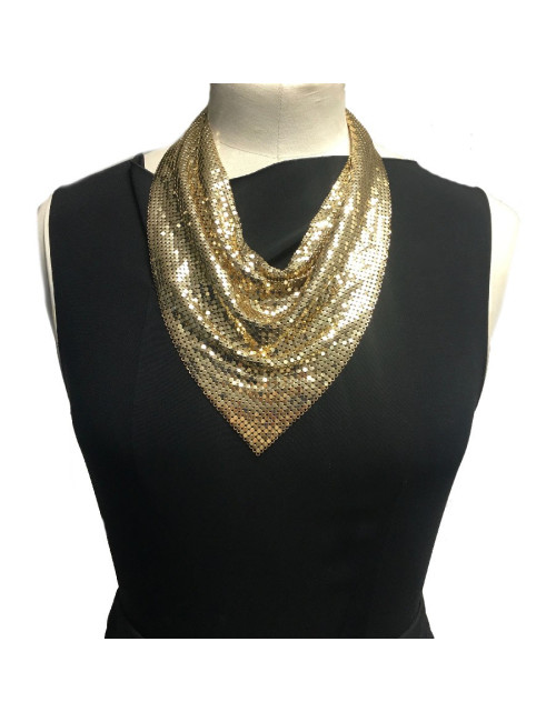 Plastron en cote de maille doré WHITING & DAVIS